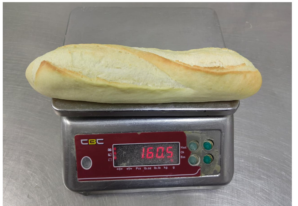 White half Baguette 180gr (After Baking 170gr) 25cm 70%cook