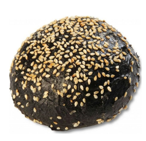 Bun vegan black with multi seeds 90gr (After Baking 85gr)