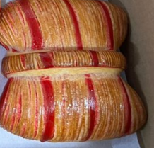 Striped Danish tie Red Mini 