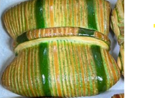 Striped danish tie green Mini